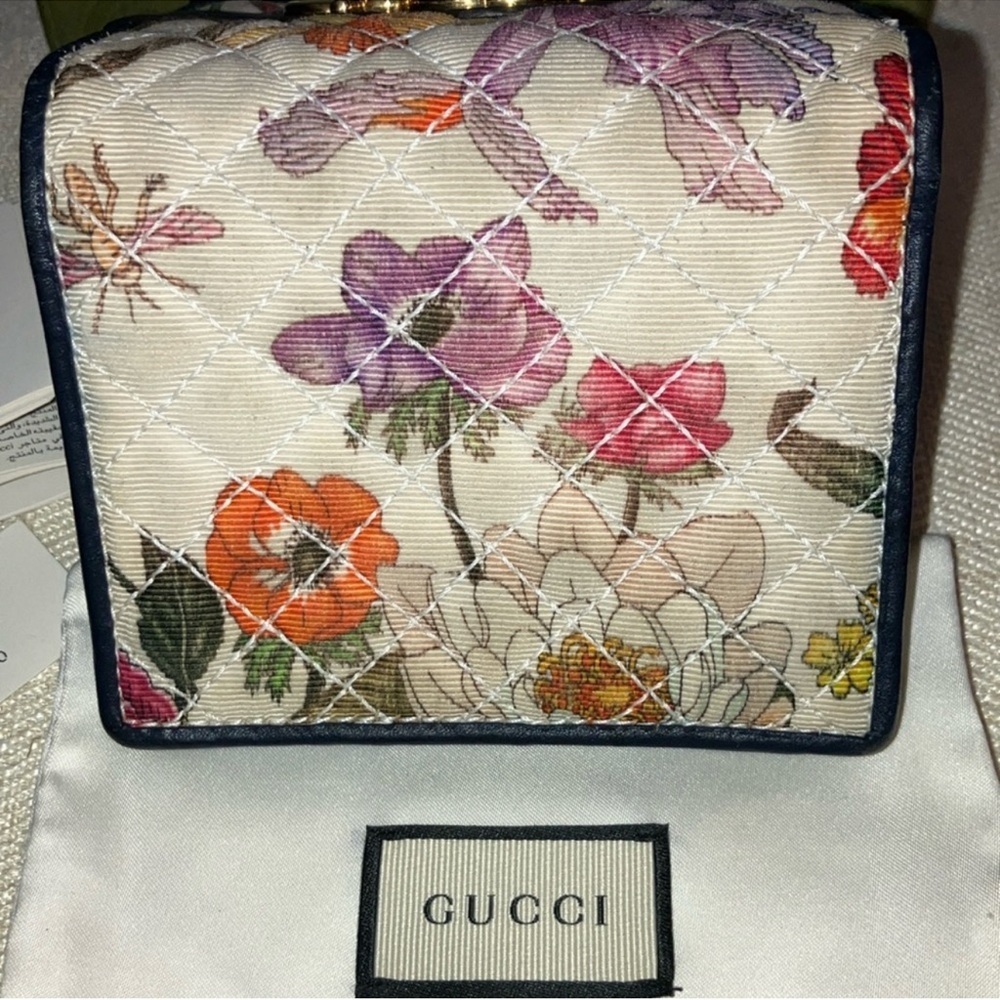 Full Inclusion! Gucci Horsebit GG Floral Trapuntata Multicolor Zumi Wallet - Picture 8 of 14